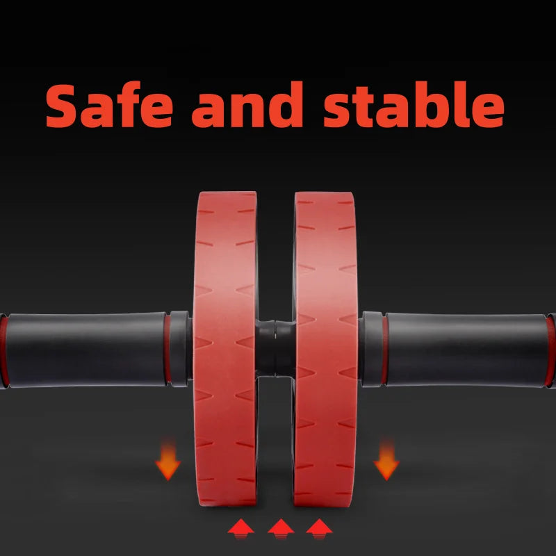 EVA Ab Roller with Double Plastic Wheels and Anti-Slip Design for Home Fitness