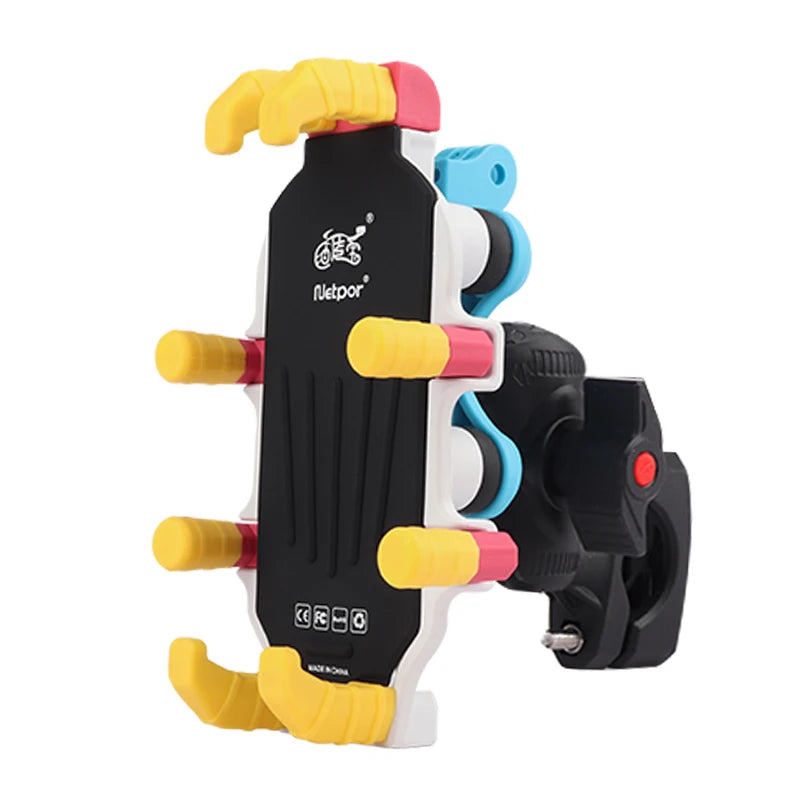 Cycling Shock-Absorbing Anti-Shake Octopus-Style Nylon Handlebar Fix Phone Mount