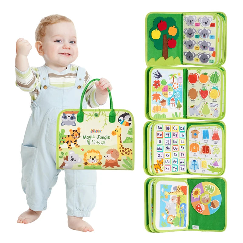 Customization Learning Preschool Educational Montessori Cloth Quiet Book Activities Felt