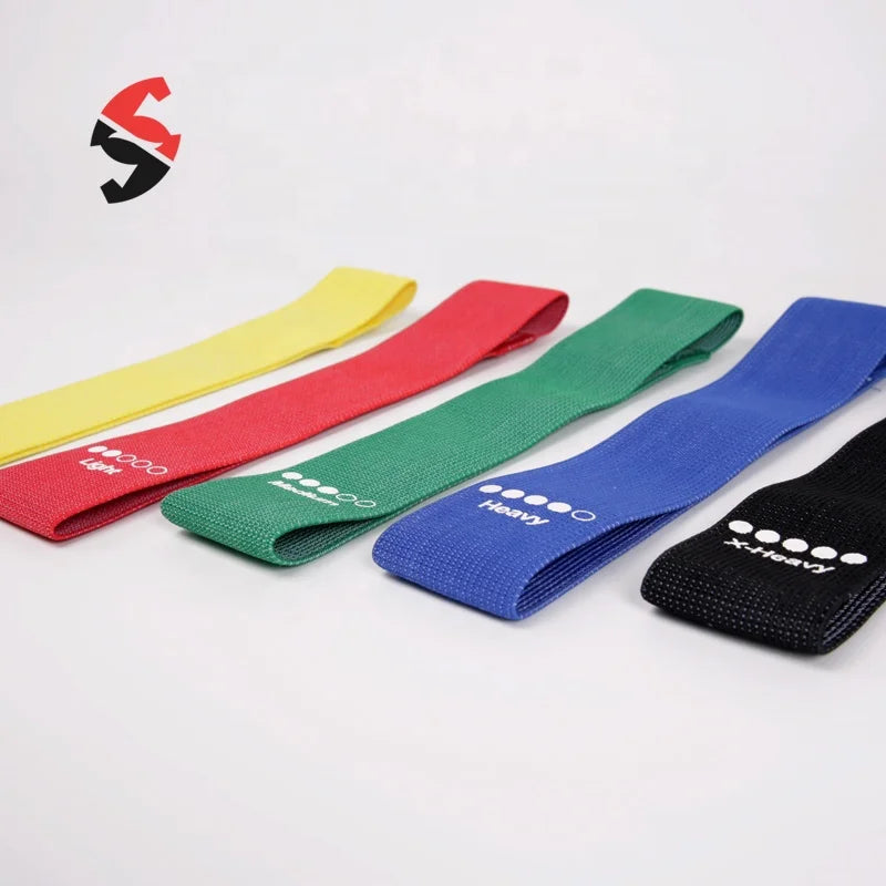 5 Fabric Resistance Bands Set for Workouts Glutes Booty Legs Hips Training Non Slip Mini