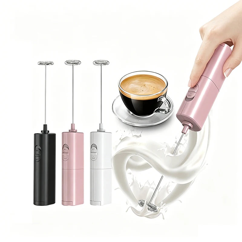 Compact Handheld Electric Milk Frother Easy Clean Portable Professional Coffee Foam Mixer