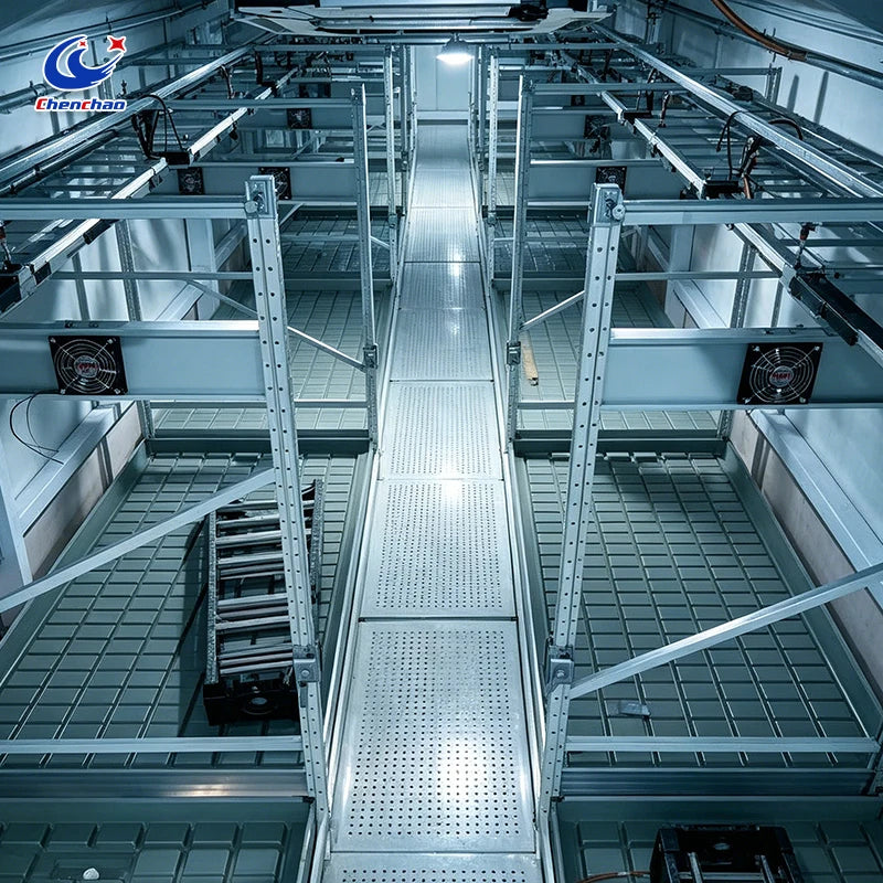 Chenchao Hydroponic System with ABS Trays, Vertical Propagation Rack and Greenhouse