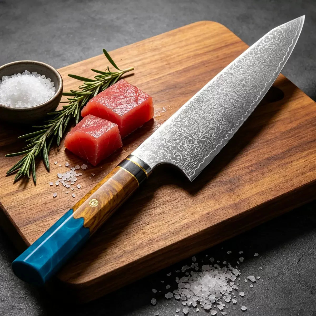 Professional Damascuse Knife Set Hand-Forged Kitchen Knife Set 67-Layer Laser-Cut