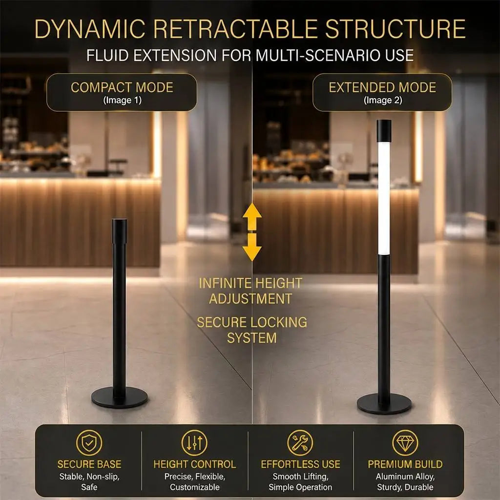 Modern Cylindrical LED Floor Lamp Bubble Glitter Tube Warm Ambient Standing Lamp