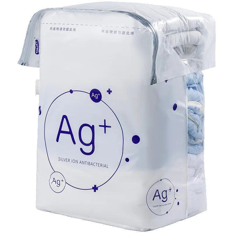 Vacuum Compression Bags Pump Free PA+PE Antibacterial Japandi Style Glossy Space Saving