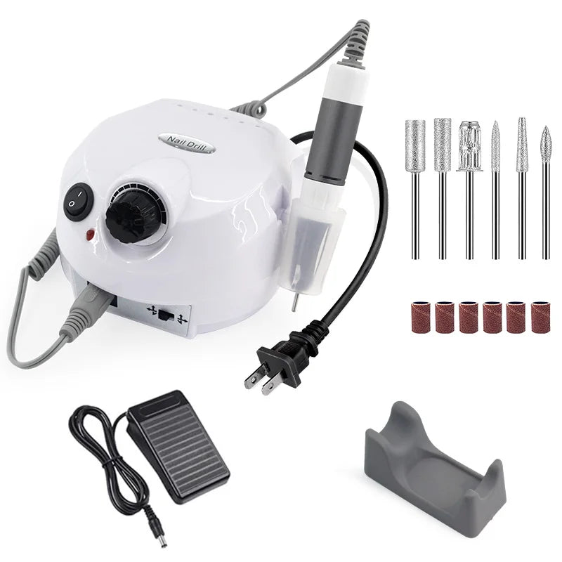 Metal Handle Professional Nail Drill 65w 35000rpm Nail Drill Rainbow Electric Nail Drill