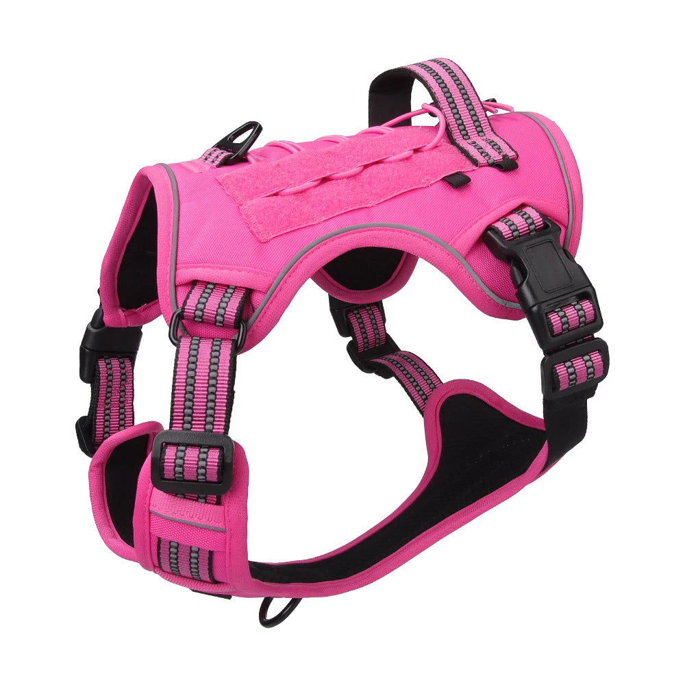 Multifunctional Tactical No-Pull Harness for Large Dog Outdoor Training