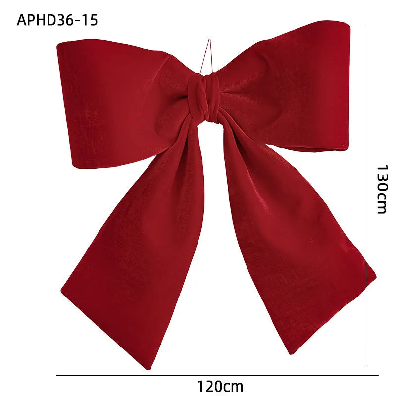JQ Handmade Korean-Style Oversized Christmas Bow Tree Topper for Festive Home Decor
