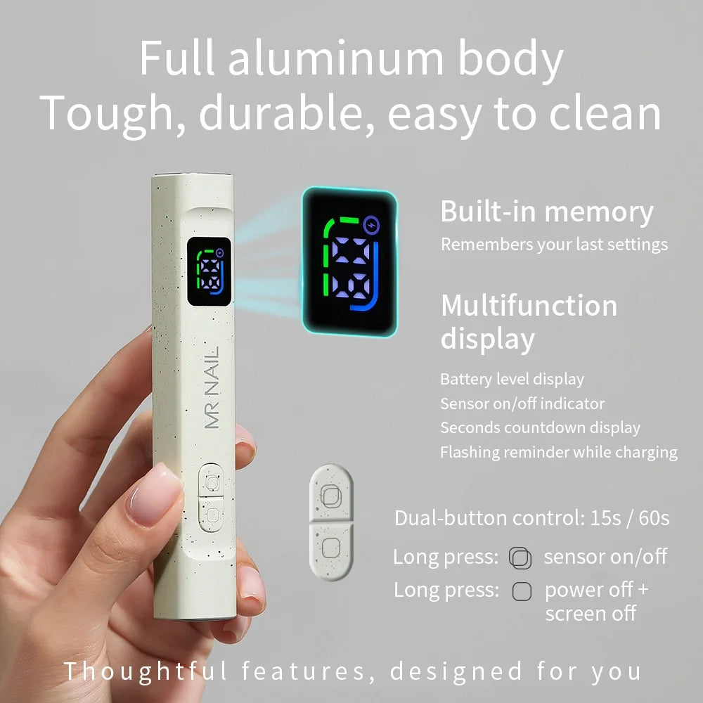 Mrnail One-Word Nail Phototherapy UV Lamp Battery-Powered Small Handheld Automatic