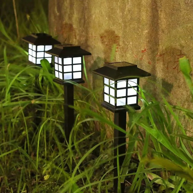 Certified LED Solar Lawn Lamp Warm White IP65 Waterproof for Outdoor Courtyard Garden