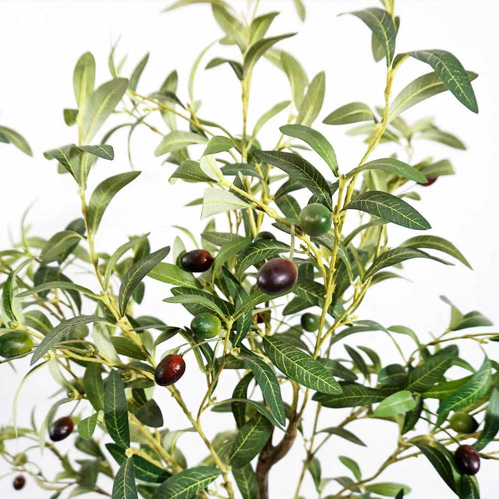 Detachable Artificial Olive Tree 160 Cm 5.3 Feet Faux Plastic Olive Plant in Pot