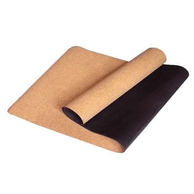 Non Slip Cork Yoga Mat Custom Organic Eco Friendly Thick Yoga Mat Tpe Natural Cork Rubber