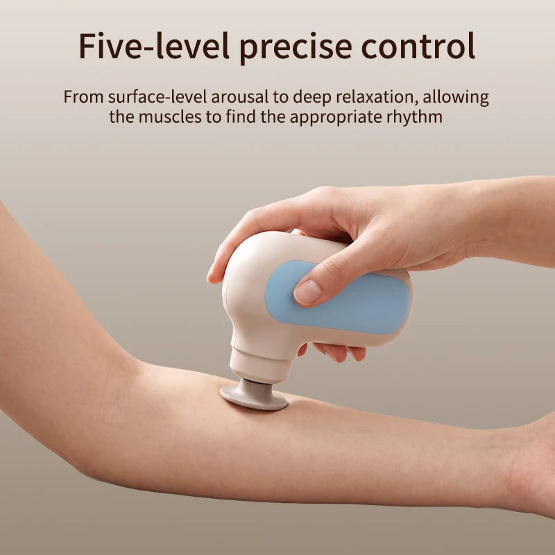 Customized Travel Relaxation Portable Pocket Fascial Gun 5-Gear Adjustable Small Massage