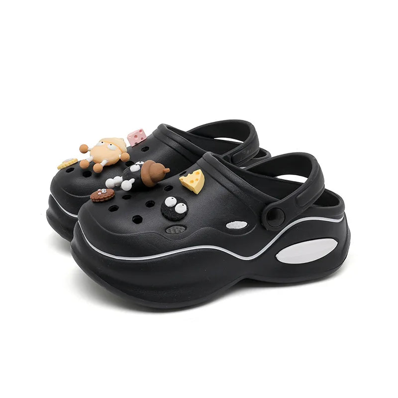 EVA Pillow Soft Slides Thick Platform Casual Sandals Pillow Slides Cloud Slippers Indoor
