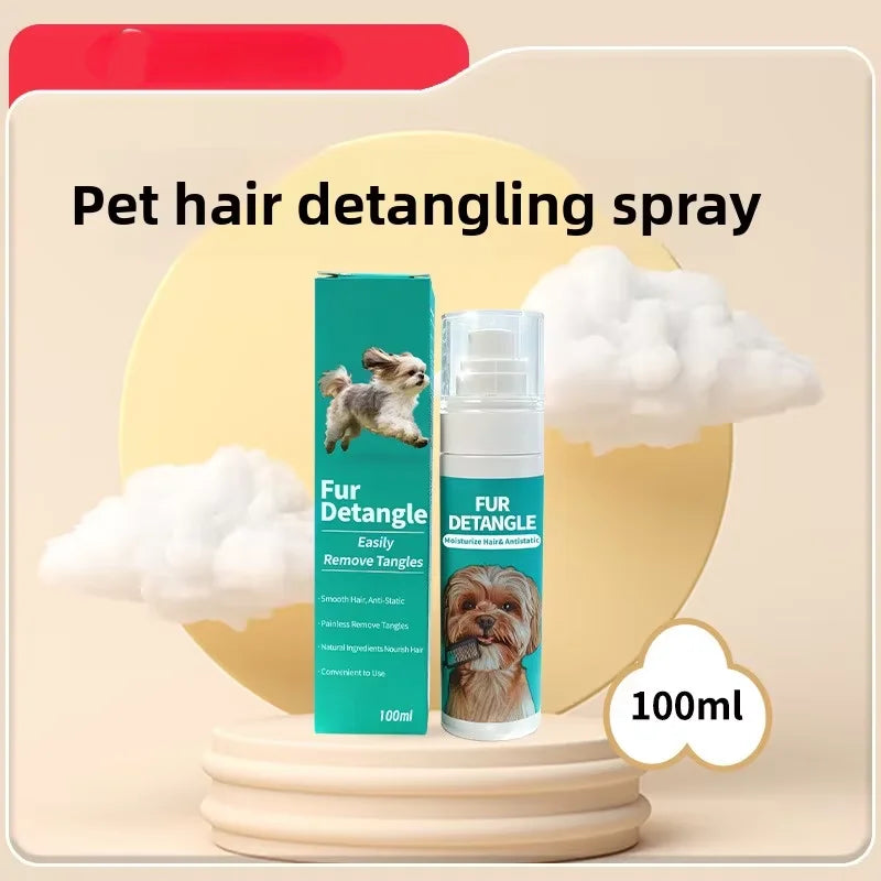Pet Hair Detangler Spray Anti-Static Nourishing Repair Fluffy Shine Leave-in Conditioner