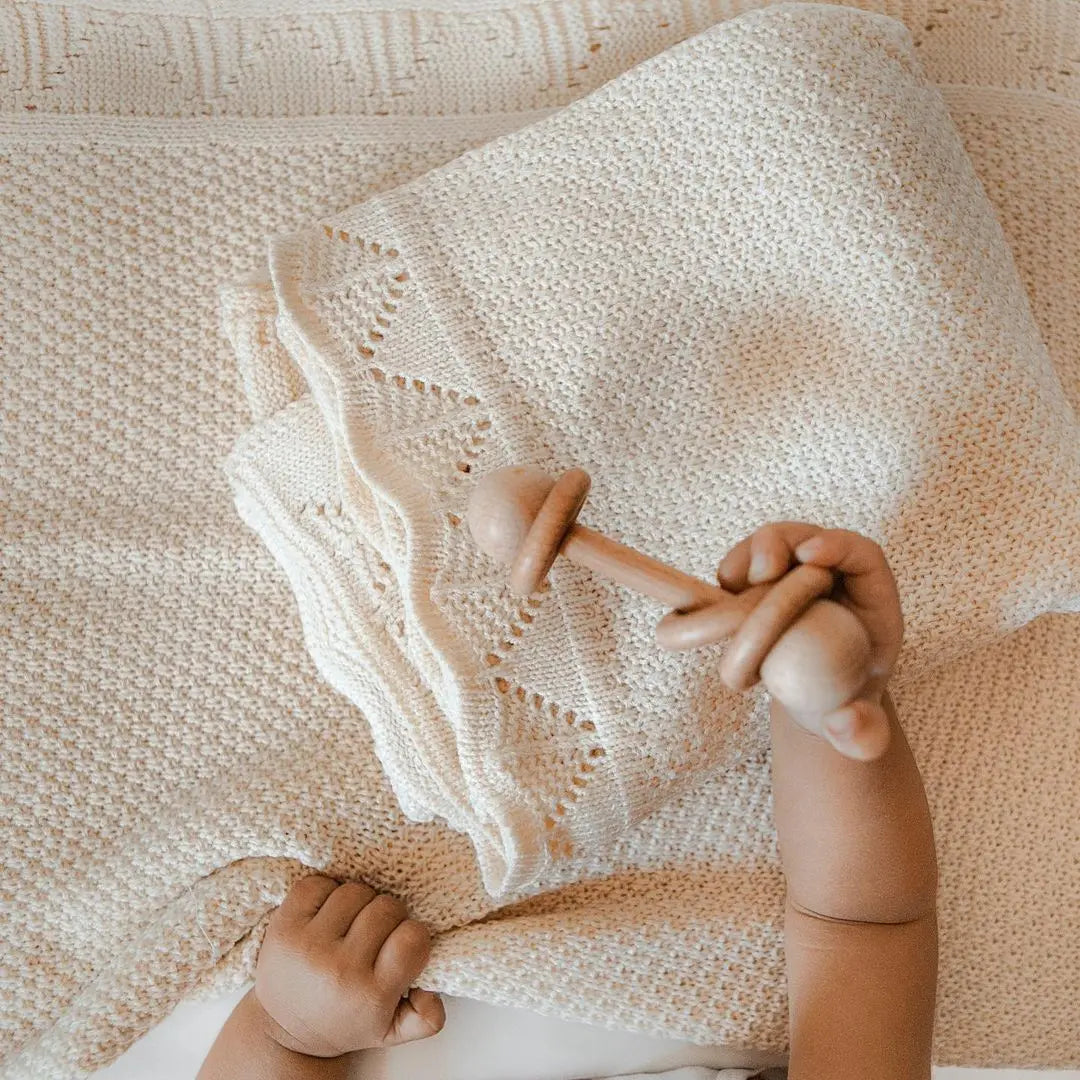 100% Cotton Baby Gift Super Soft Newborn Blanket Shower Gift Throw Baby Chunky Knitted