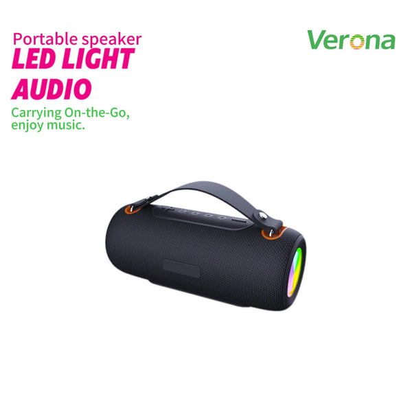 Portable IPX6 Waterproof Speaker with RGB LED Light Wireless Stereo Bass Speaker