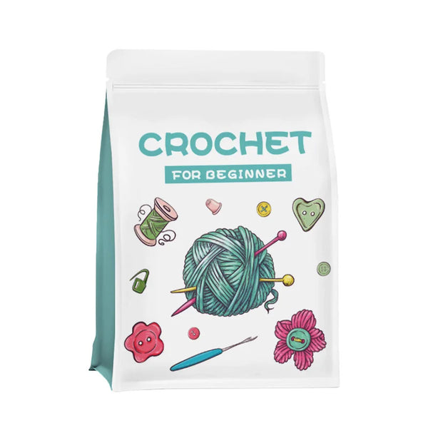 DIY Crochet Kit Woven Technique Yarn for Crafting Animal Doll Pendant Beginner English