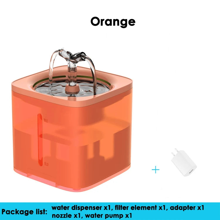 Smart 2L Cat Water Fountain, Electric ABS Pet Water Dispenser with USB Power