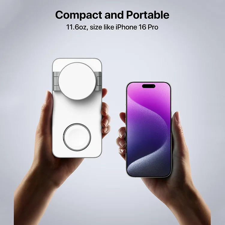 Wireless Charging Station 3 in 1 Fast Max Charging Charger Stand Foldable Wireless