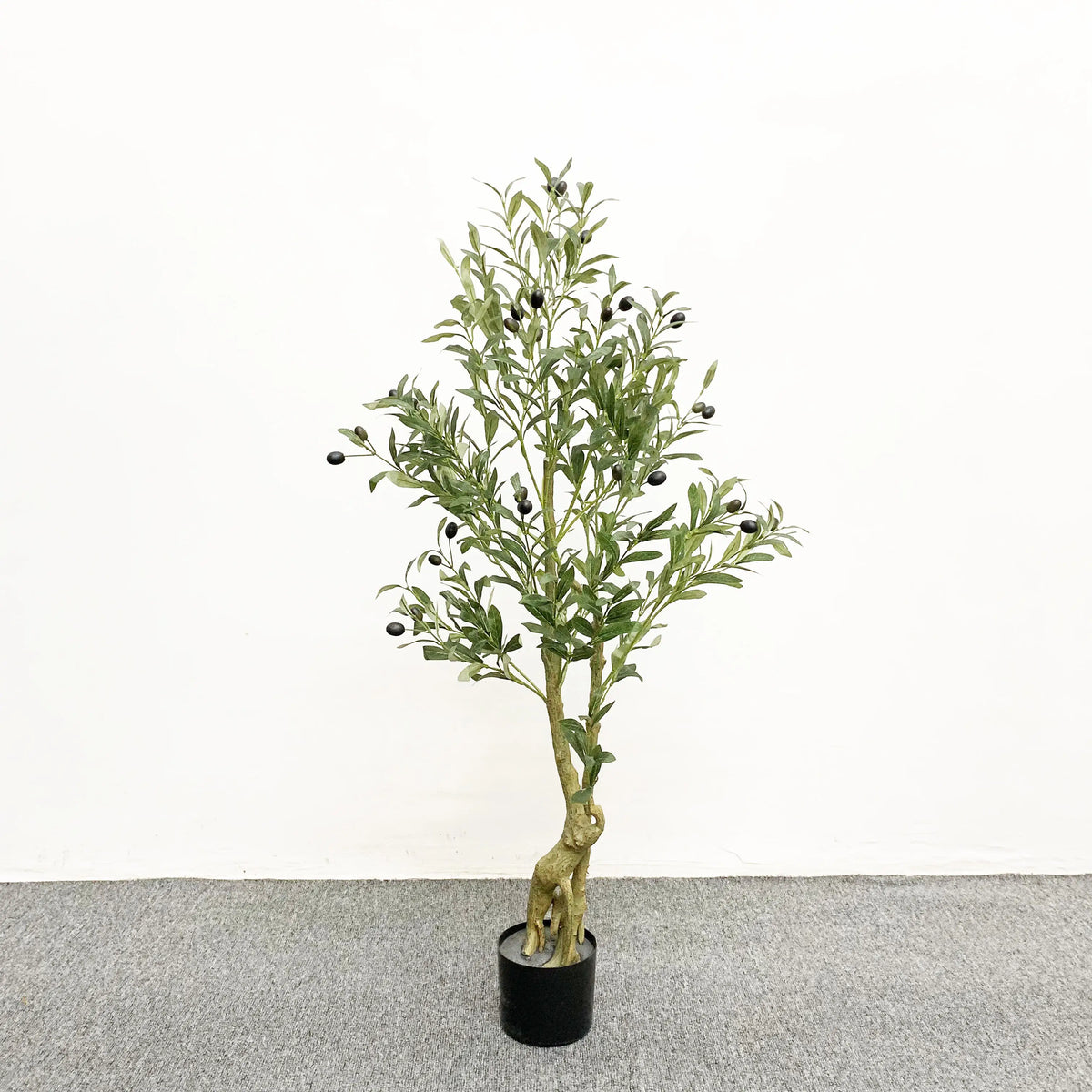 YM Real Touch Artificial Olive Tree with Fruit Potted Plant Living Room Home Indoor Decor