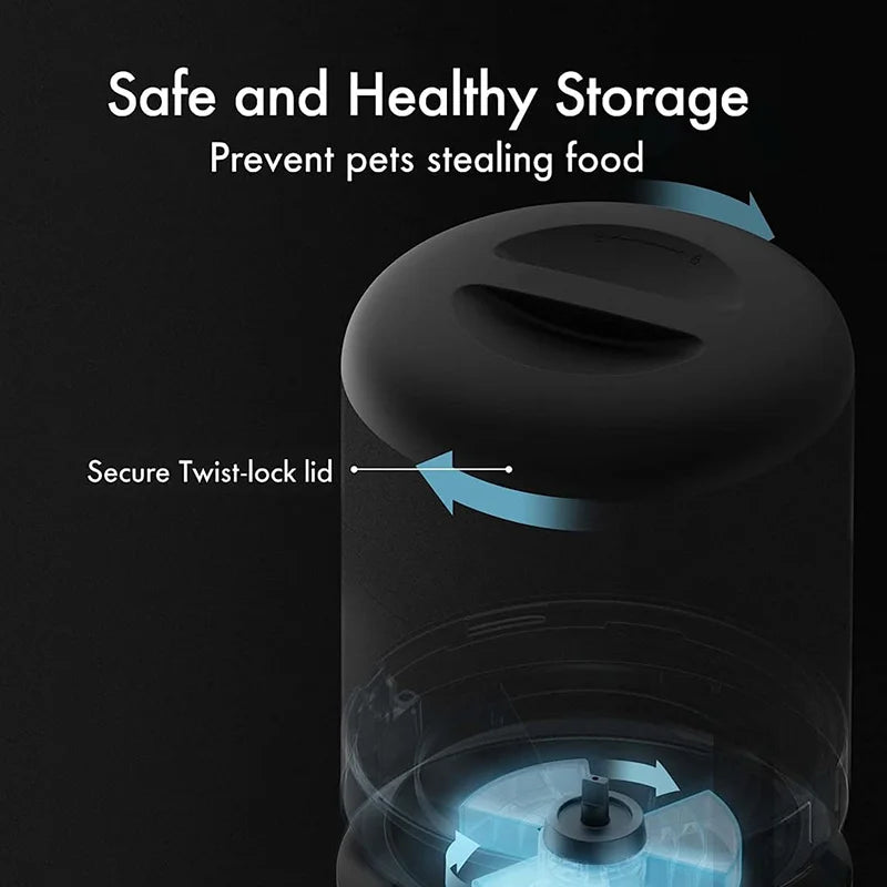 Double Bowls Automatic Dog Feeder Pet Food Dispenser Automatic for Cat with Two-Way