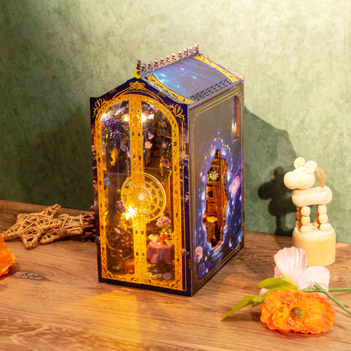 New M2603 Magic Garden Workshop Mini Handmade Crafts DIY Miniature BookNook 3d Wooden