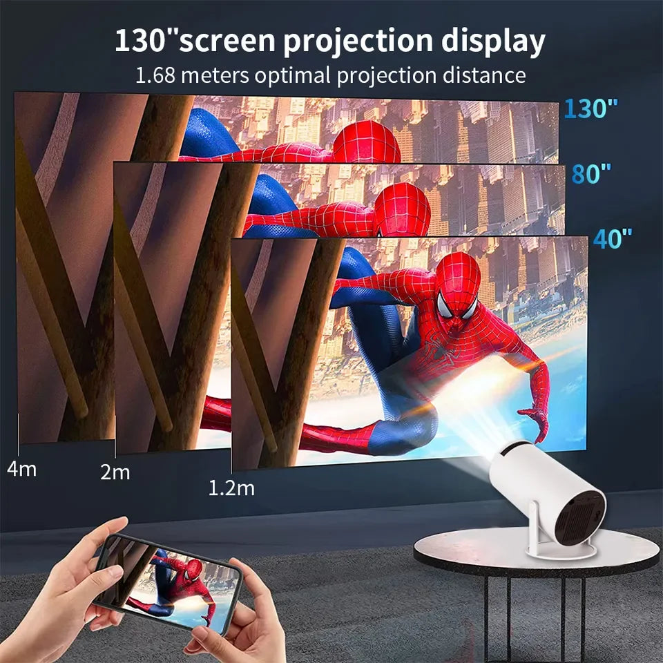 HY300 Pro 3D Smart Portable Video Projector Full HD Android 11 WiFi Mini LCD LED Built-In