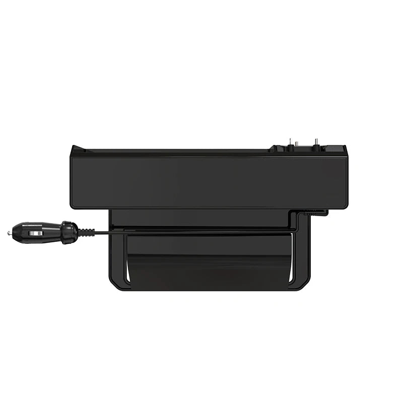 Car Seat Gap Filler Organizer With 2 USB Ports and 3 Charging Cable of Type C, 8 Pin,