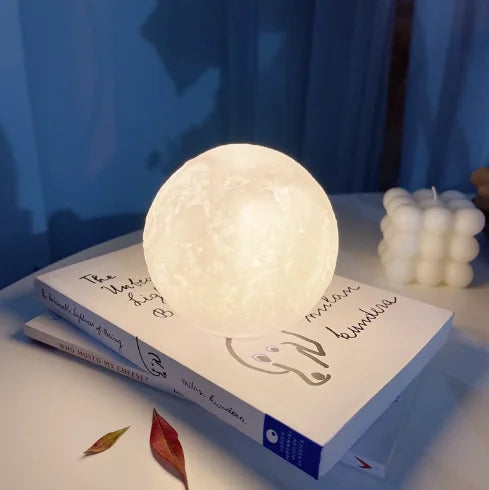 3D Moon Lamp Touch LED Moon Light with Wooden Stand LED Moon Lamp