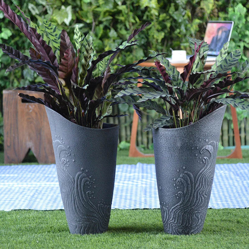 Hot Plastic Garden Self Watering Wall Hanging Vertical Planter Flower Pot