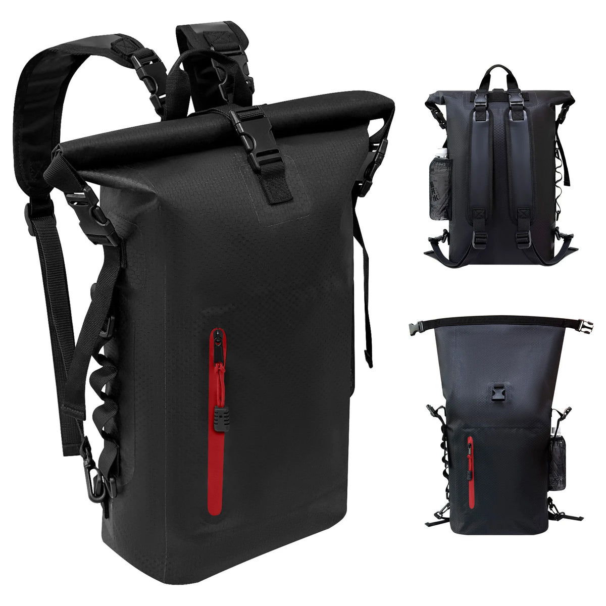 TPU Waterproof Folding Dry Bag 25L Large Capacity Camping Waterproof Backpack Portable