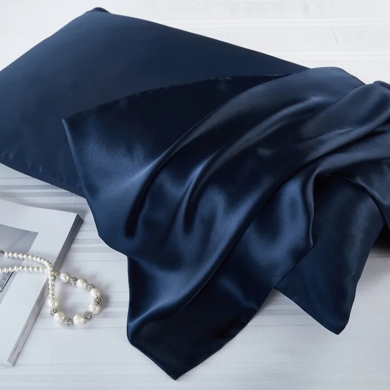100% Mulberry Silk Woven Luxury Modern Rectangle Pillow Case Soft Silk Satin Fabric