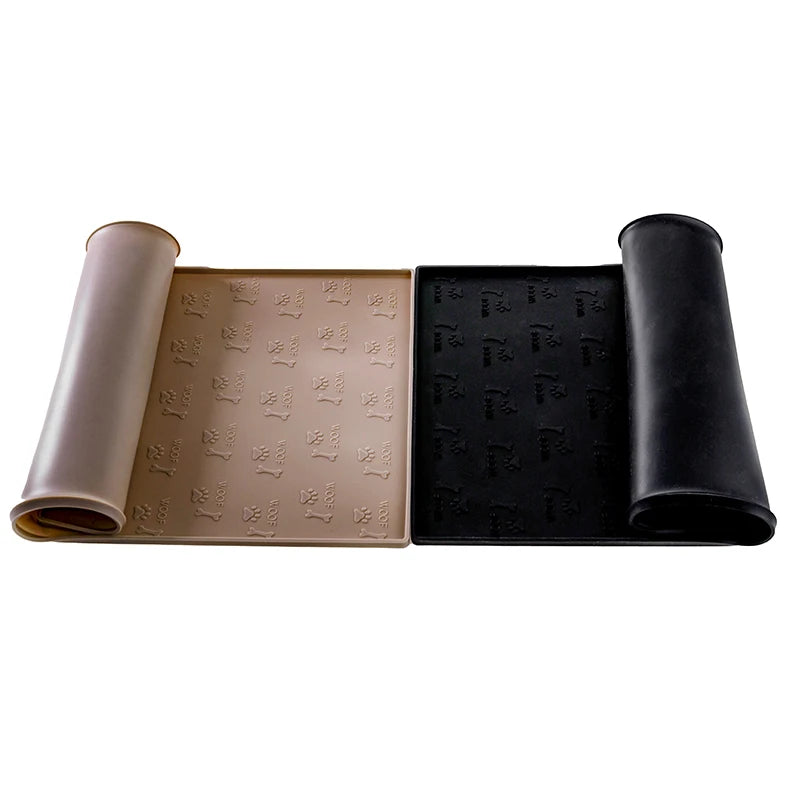 Custom Dog Licking Mat Food Grade Silicone, Bone Paw Letter Pattern Non-Slip Slow Feeder