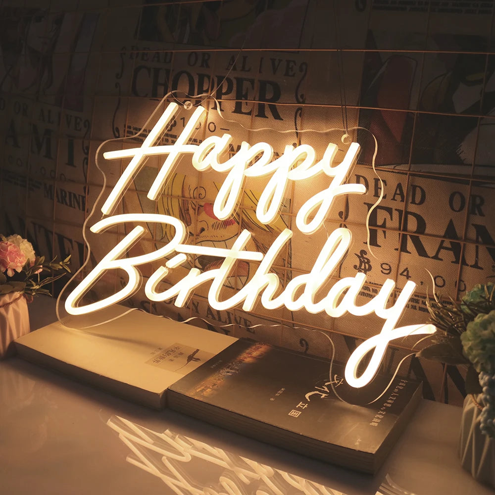 Free Design Fast Delivery Custom Led Light Neon Sign NO for Bedroom Birthday Party Home