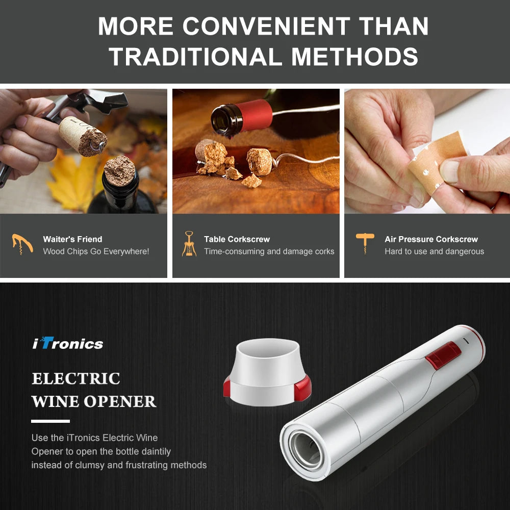 IC700 Electric Wine Opener Rechargeable Cordless Corkscrew Wine Bottle Opener