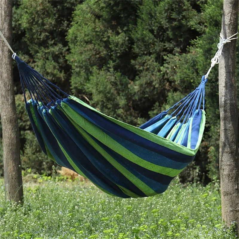 Canvas Hammock Foldable Hanging Swing Portable Outdoor Camping Hammock
