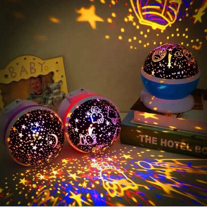 LED Starry Sky Projection Lamp Colorful Star Lighting 360 Degree Rotating Romantic Room