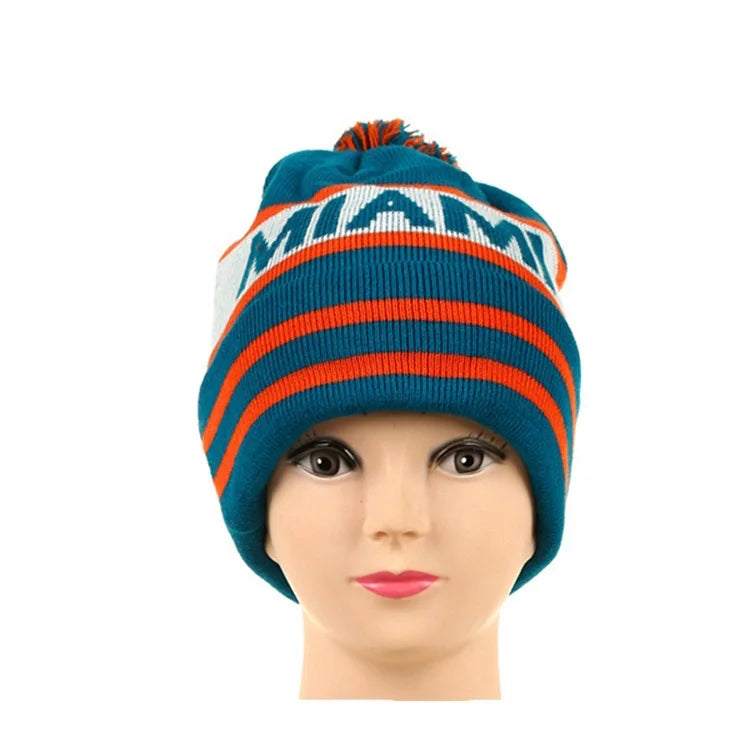 Jacquard Pattern Warm Knitted Beanie Hat Nice Beanie Winter Hats Promotional Beanies