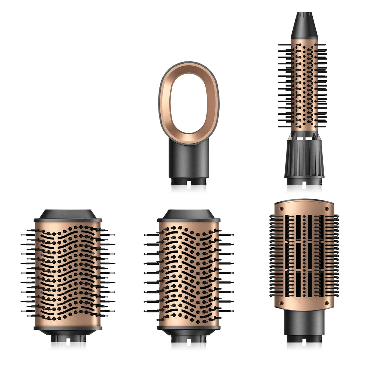 New 5 In 1 Detachable Hot Air Brush Hair Dryer Blow Dryer Brush Professional One Step