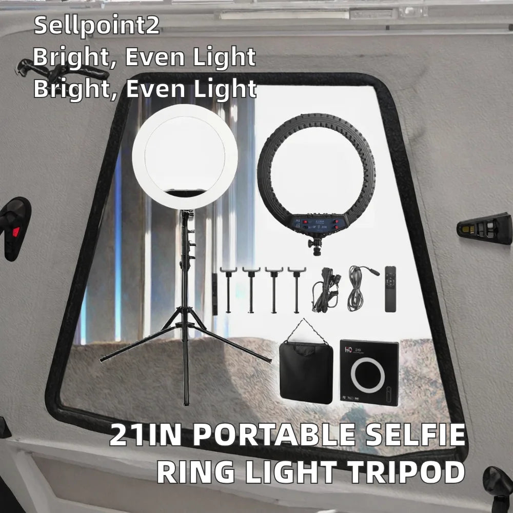 21inches Professional Portable Mobile Phone Flash Led Selfie Fill Ring Light Tripod