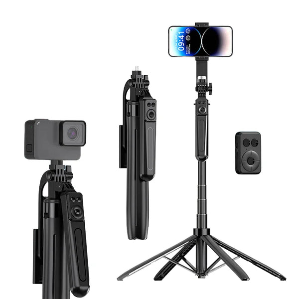 A17 Portable Selfie Stick 360 Degree Rotation Wireless Remote Control Lightweight Stable
