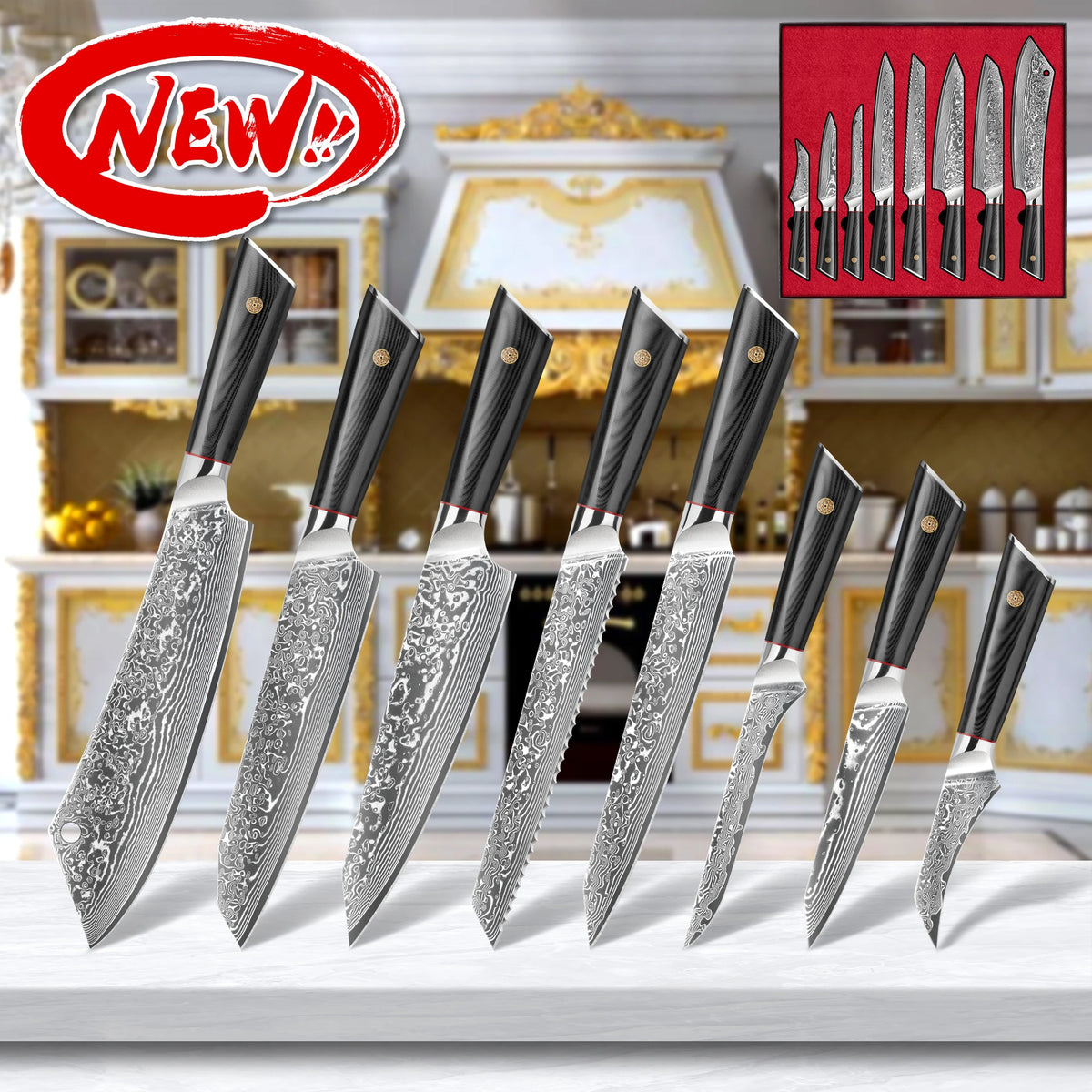 10% Off Top Selling 67 Layers Vg10 Japanese Kitchen Knives Damascus Chef Knife Set