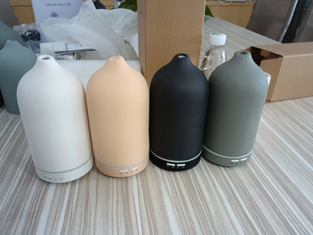 5 Colors Ceramic Aroma Diffuser 100ml Essential Oil Diffuser Ultrasonic Fragrance