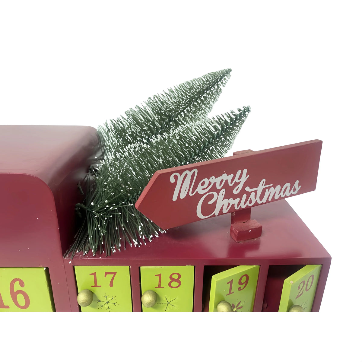 Wooden Advent Calendar Handmade Colorful Wooden Calendar Box Christmas Decorations