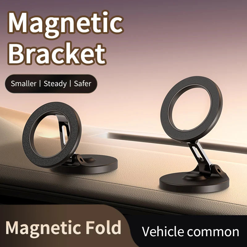 Adjustable Strong Magnetic Alloy Folding Car Mount Mobile Phone Holder for Dashboard