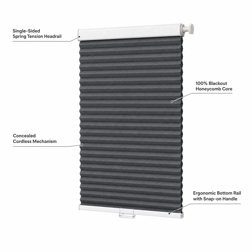 Finished Honeycomb Blinds Cellular Shade No Cord Cordless No Drill Finished 20mm Magnetic