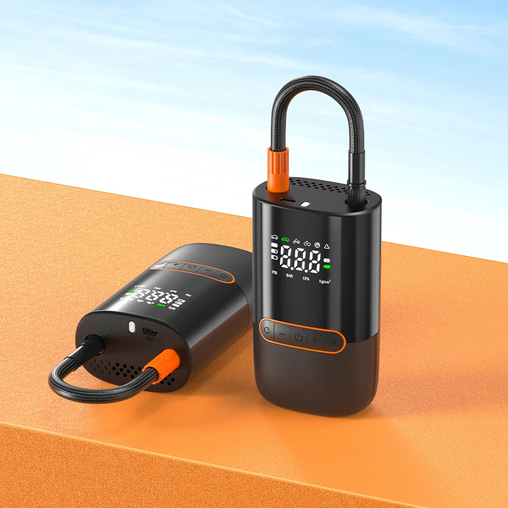 Digital Portable Car Tyre Pump Air Compressor Wireless Car Tire Inflator Mini Electric