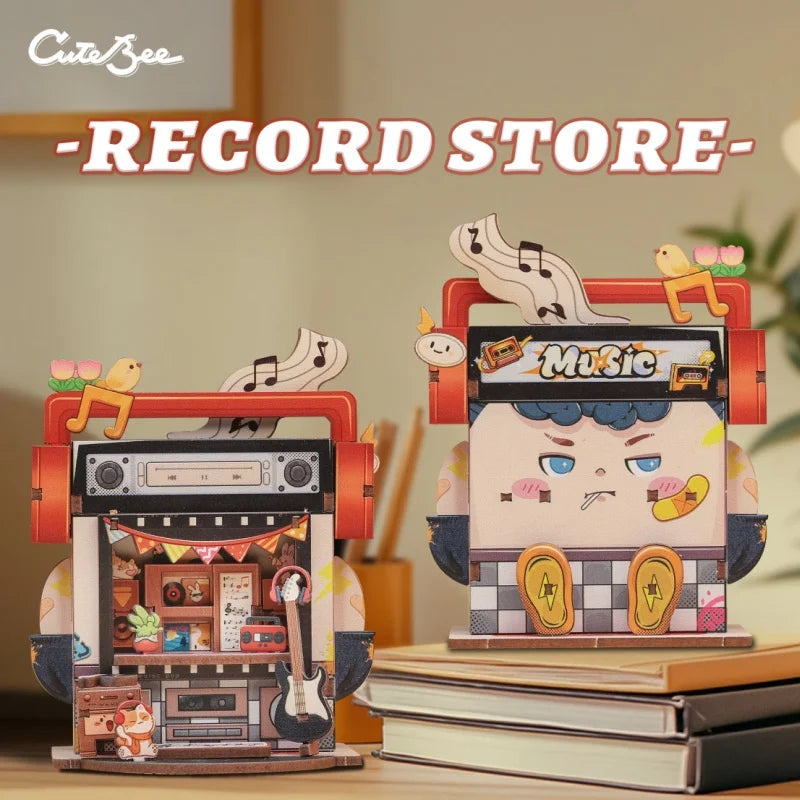CuteBee DIY Miniature House Kit Mini Store Series Miniatures Puzzles Dolls House