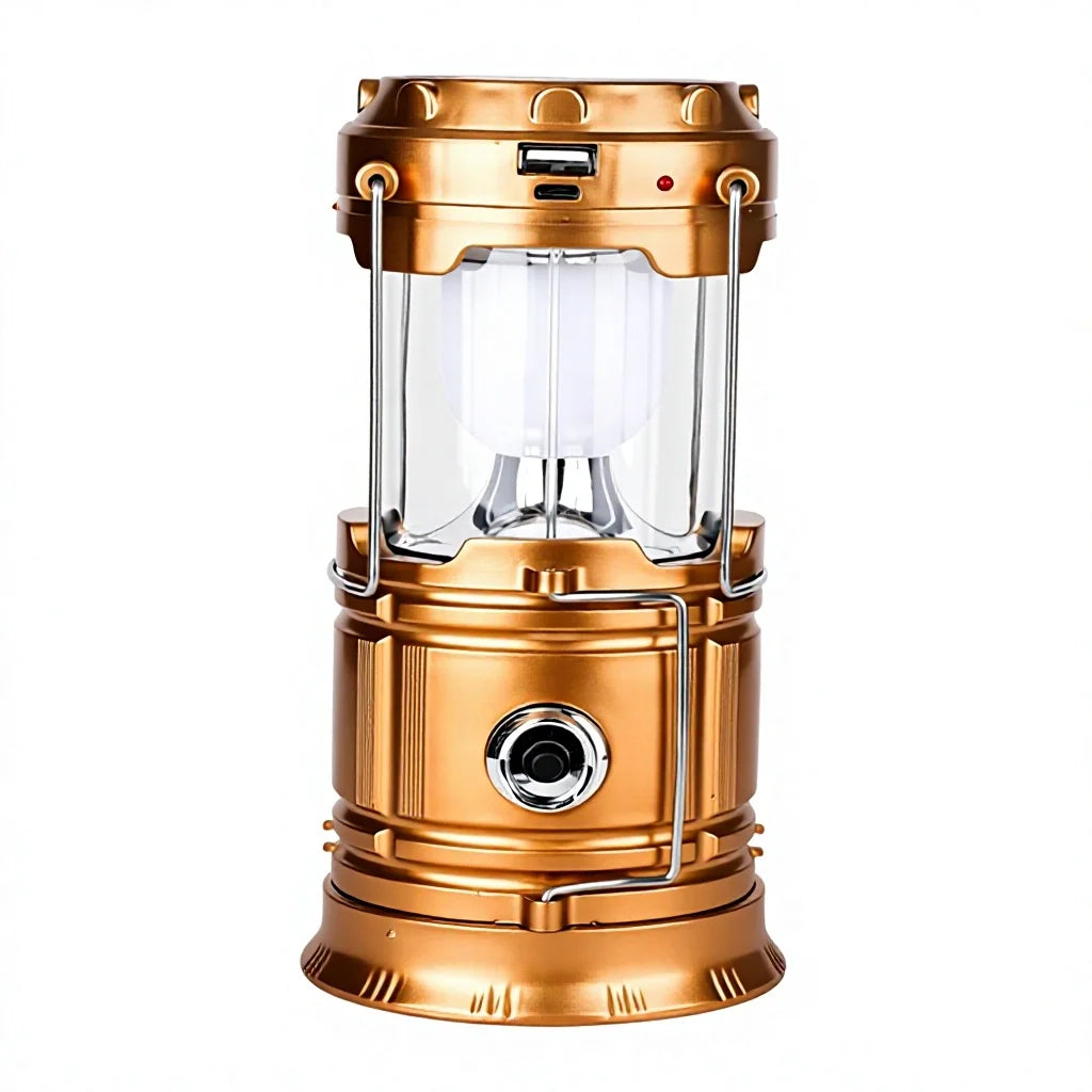 Customized Processing LED Solar Rechargeable Camping Lantern Multi-Functional Tent & Work
